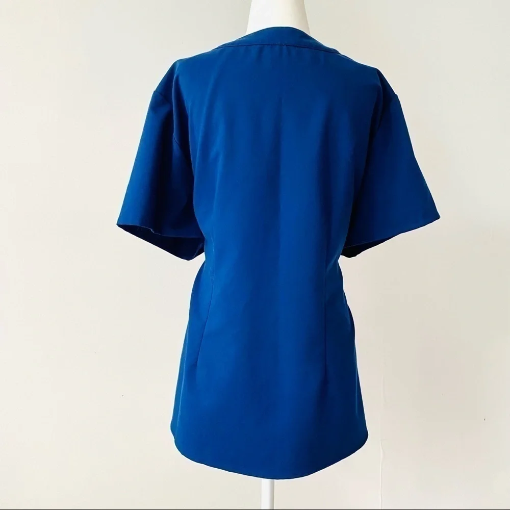 Healing Hands Blue Plus Size Scrub Top 3X - Picture 3 of 8